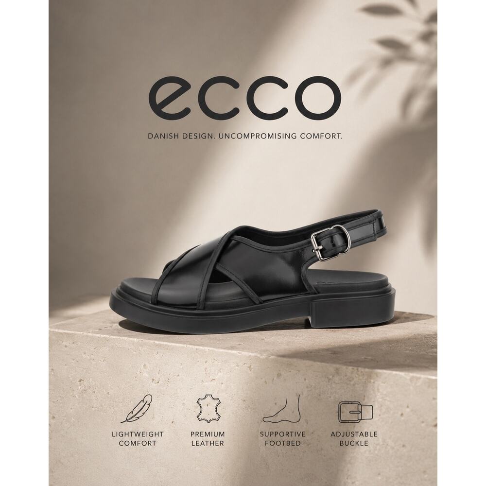 ECCO Metropole Seoul Women's Leather Slingback Sandal NEW Sz5-5.5 $145